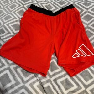 Adidas Men's Red Athletic Shorts